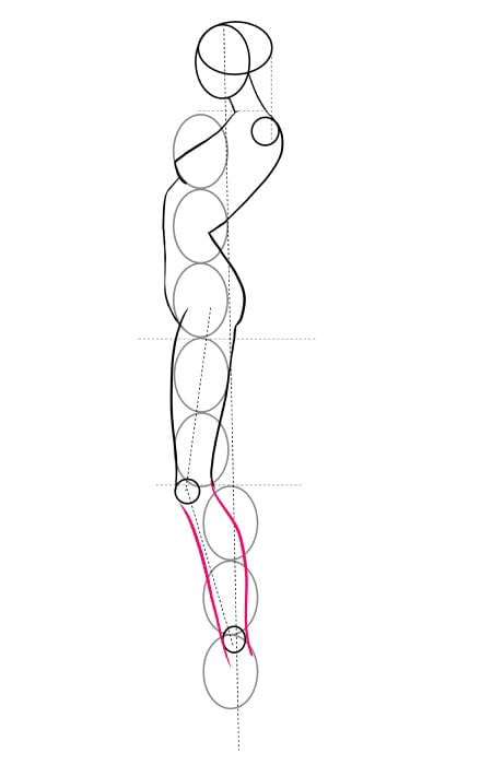 how to draw figure in side view pose for fashion design sketches step 8 &ndash; body, fashion figure, profile, side view &ndash; How to draw side view poses