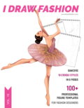 15 Dancers Sketchbook cover 100 Professional Figure Templates for Fashion Designers &ndash; Dancers