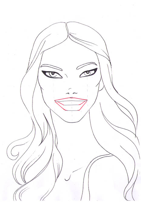 Draw a smile 06 1 &ndash; face, lips, smile &ndash; How to draw a smile