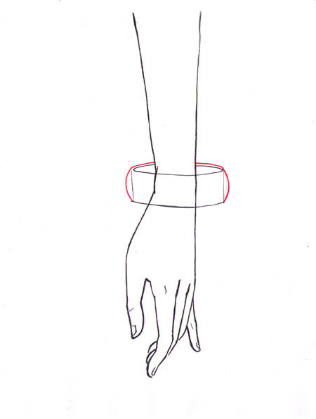 Draw bracelet 05 &ndash; accessories, bracelet, hand, jewelry &ndash; How to draw a bracelet in 6 Easy Steps