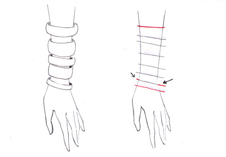 Draw bracelet hands down &ndash; accessories, bracelet, hand, jewelry &ndash; How to draw a bracelet in 6 Easy Steps