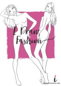 Front and Back view Fashion Template - women croqui