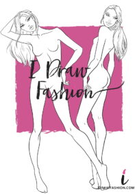 Front and Back view Fashion Template - women croqui