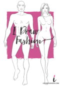 Man and Woman couple Fashion template - fashion croqui