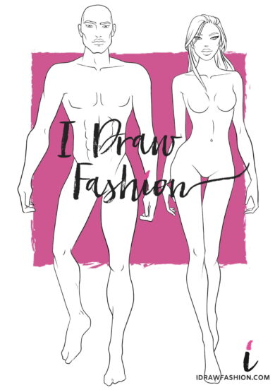 Man and Woman couple Fashion template - fashion croqui