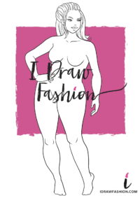 Plus Size Fashion Template - women croqui