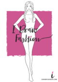 Woman Fashion Template - 9 heads figure croqui front view