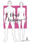 Man and Woman couple Fashion template - fashion croqui
