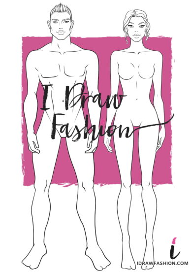 Man and Woman couple Fashion template - fashion croqui