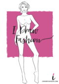 Woman Fashion Template - 9 heads figure croqui front view