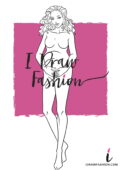 Pregnant Fashion template - maternity croqui