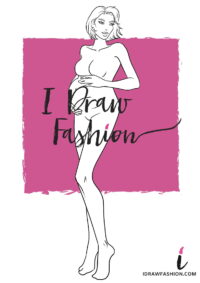 Pregnant Fashion template - maternity croqui