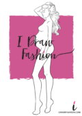 Pregnant Fashion template - maternity croqui