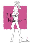 Pregnant Fashion template - maternity croqui