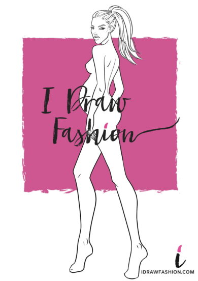 Pregnant Fashion template - maternity croqui
