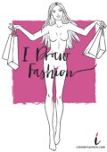 Fashion Template - women croqui holding shopping bags