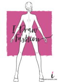 Back View Fashion Template - women croquis