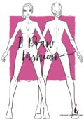 Front and Back view Fashion Template - women croqui