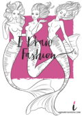Mermaid Figure Template - Fantasy fashion croquis