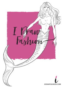 Mermaid Figure Template - Fantasy fashion croquis