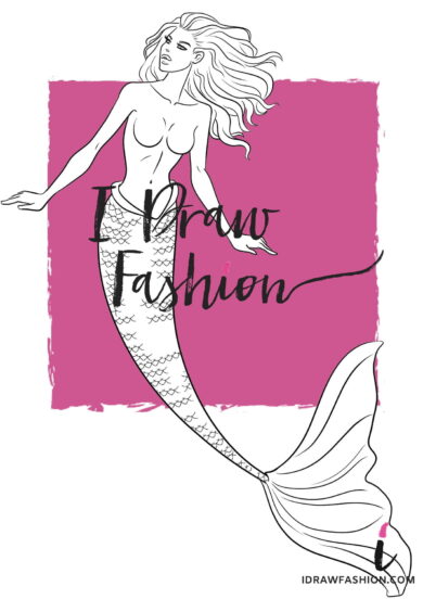 Mermaid Figure Template - Fantasy fashion croquis