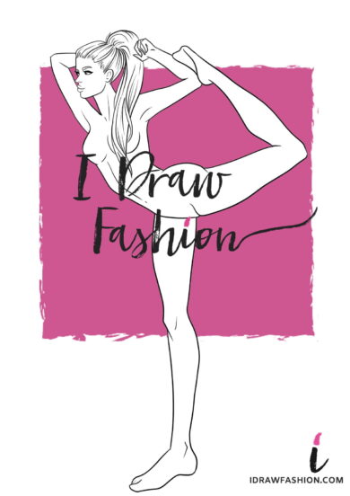 Yoga Fashion Template - women croqui for sportswear 