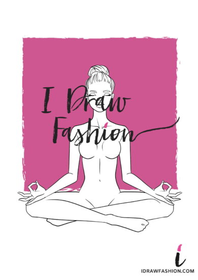 Yoga Fashion Template - women croqui for sportswear 