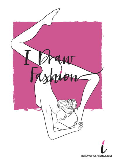 Yoga Fashion Template - women croqui for sportswear 