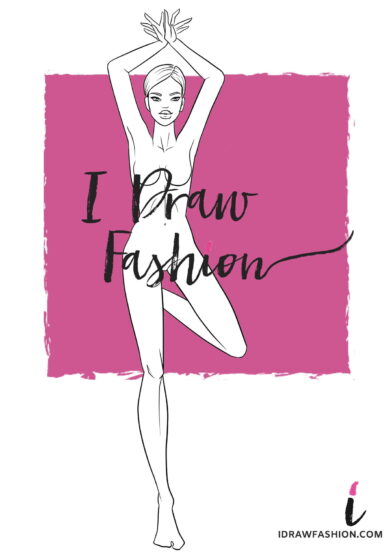 Yoga Fashion Template - women croqui for sportswear