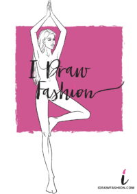 Yoga Fashion Template - women croqui for sportswear 