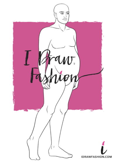 Plus Size Fashion Template - men croqui