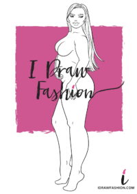 Plus Size Fashion Template - women croqui