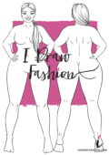 Plus Size Fashion Template - women croqui group front and back view