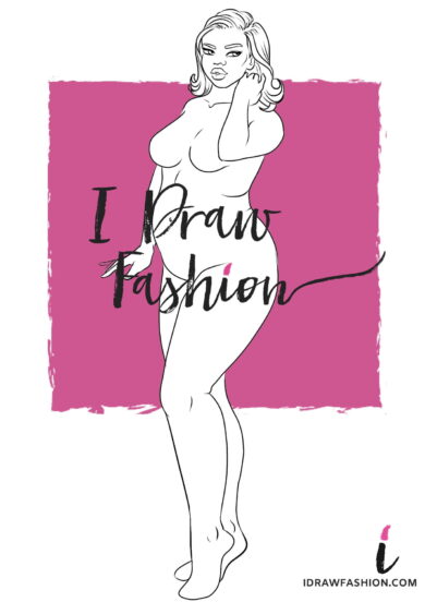 Plus Size Fashion Template - women croqui