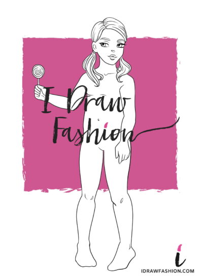 Little girl fashion template - kids children croquis