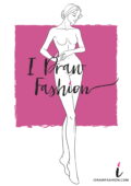 Woman Fashion Template - 9 heads figure croqui front view