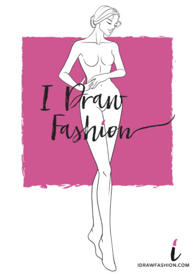 Woman Fashion Template - 9 heads figure croqui front view