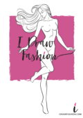 Woman Fashion Template - 9 heads figure croqui front view