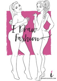Plus Size- Front and Back view Fashion Template - women croqui