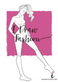 Woman Fashion Template - 9 heads figure croqui front view