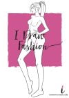 Woman Fashion Template - 9 heads figure croqui front view