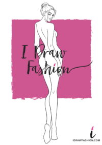 Back View Fashion Template - women croquis