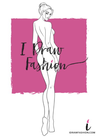 Back View Fashion Template - women croquis