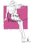 Woman Fashion Template - 9 heads figure croqui front view sitting