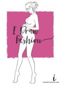 Pregnant Fashion template - maternity croqui
