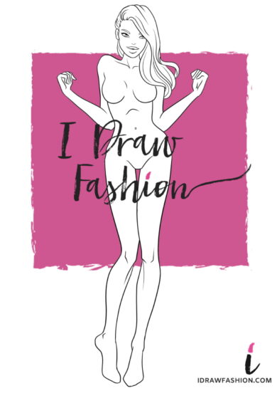 Woman Fashion Template - 9 heads figure croqui