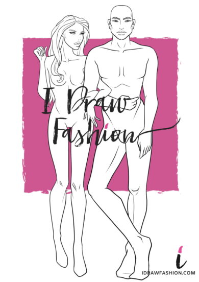 Man and Woman couple Fashion template - fashion croqui