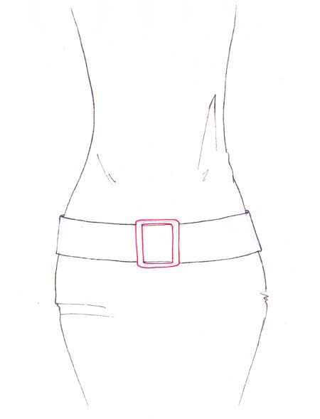 How to draw a belt step 3 &ndash; accessories, belt, hairstyle &ndash; How to draw a belt