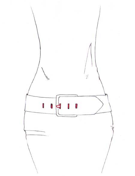 How to draw a belt step 5 &ndash; accessories, belt, hairstyle &ndash; How to draw a belt