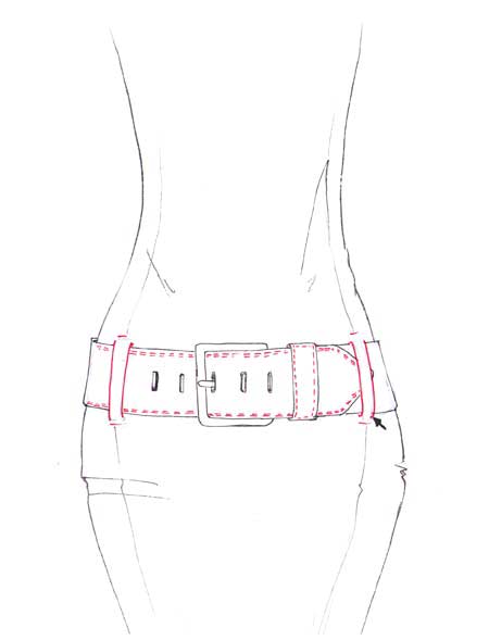 How to draw a belt step 7 &ndash; accessories, belt, hairstyle &ndash; How to draw a belt